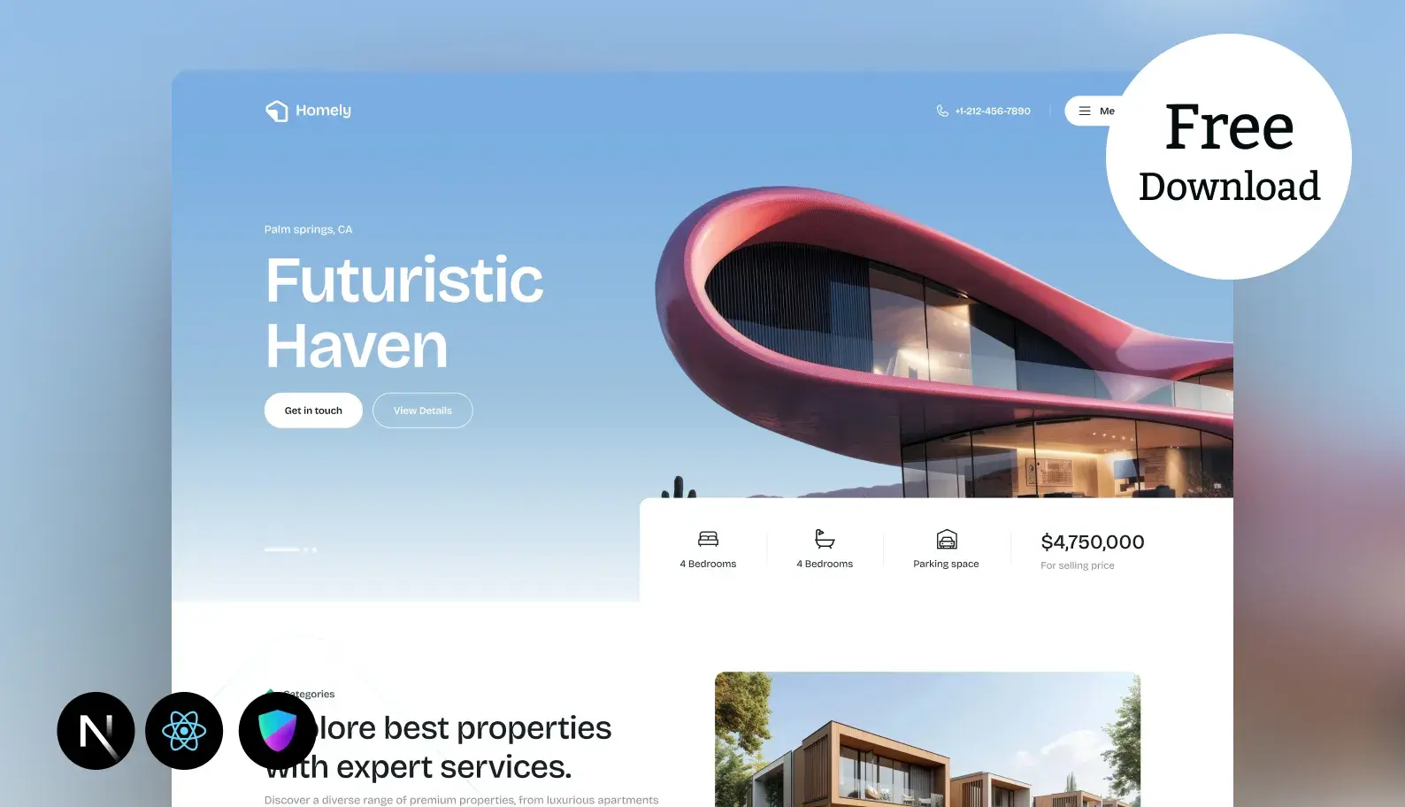 🎉 Script Gratuit : Hôtel Immobilier, Blog , Portfolio